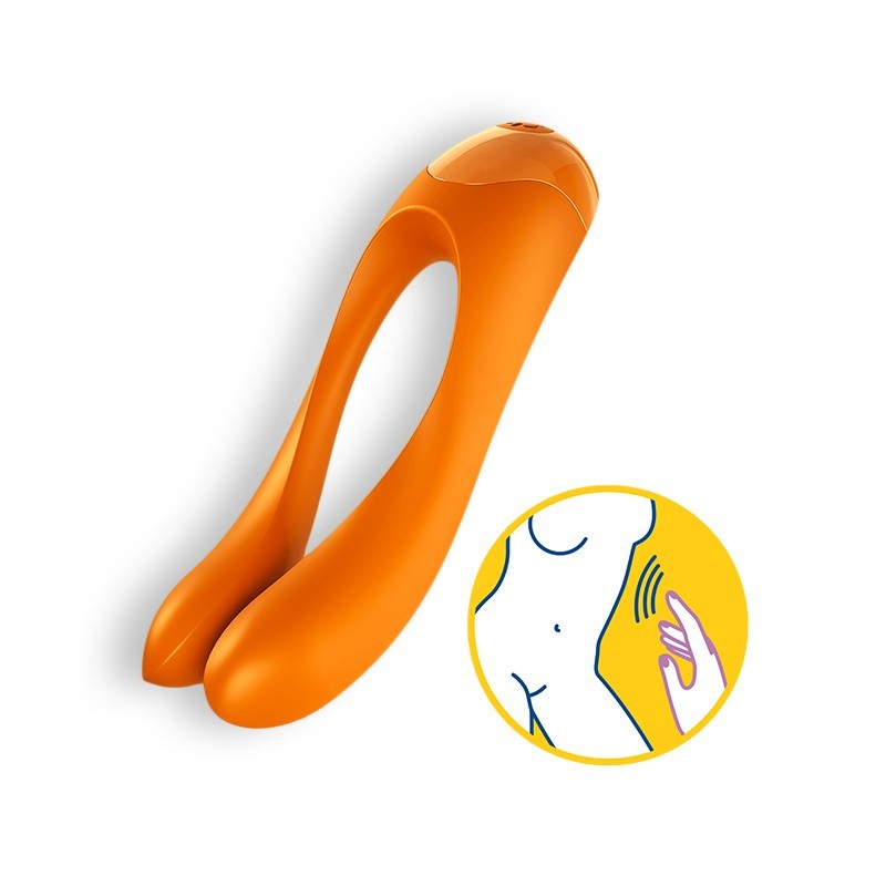 VIBRADOR CANDY CANE SATISFYER LARANJA VIBRADOR CANDY CANE SATISFYER LARANJA