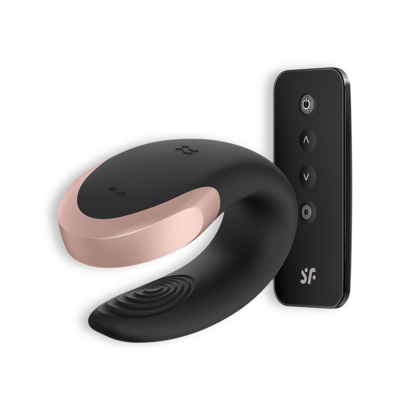 VIBRADOR DOUBLE LOVE COM APP SATISFYER PRETO VIBRADOR DOUBLE LOVE COM APP SATISFYER PRETO