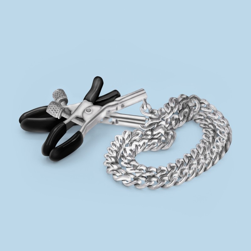 PINÇAS PARA MAMILOS SILVER NIPPLE CHAIN CLAMPS CRUSHIOUS PINÇAS PARA MAMILOS SILVER NIPPLE CHAIN CLAMPS CRUSHIOUS