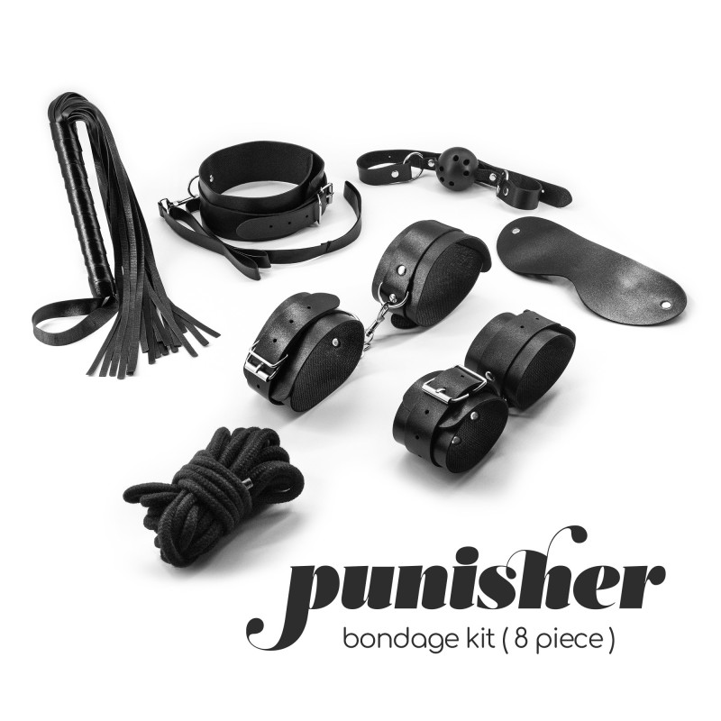 KIT BONDAGE PUNISHER COM 8 PEÇAS CRUSHIOUS KIT BONDAGE PUNISHER COM 8 PEÇAS CRUSHIOUS