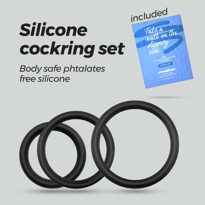 BANDOLEROS CONJUNTO DE ANÉIS DE SILICONE PARA O PÉNIS CRUSHIOUS BANDOLEROS CONJUNTO DE ANÉIS DE SILICONE PARA O PÉNIS CRUSHIOUS