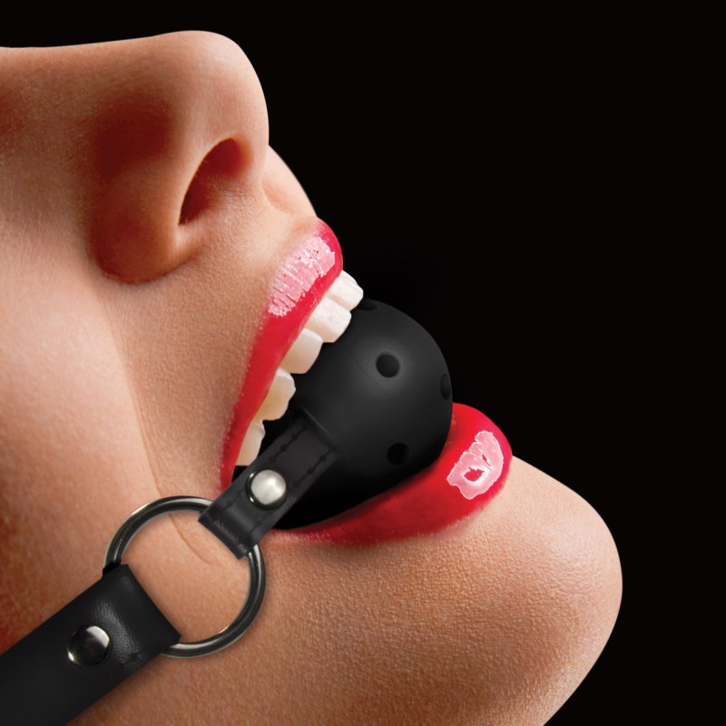 MORDAÇA OUCH! BALL GAG PRETA MORDAÇA OUCH! BALL GAG PRETA