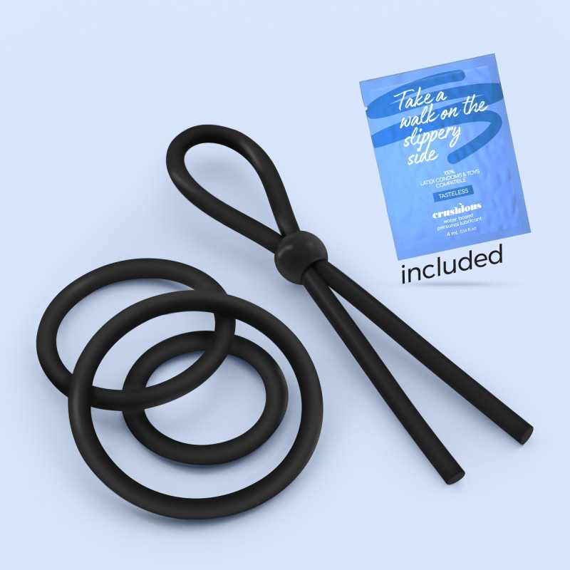DALTONS CONJUNTO DE ANÉIS DE SILICONE PARA O PÉNIS CRUSHIOUS DALTONS CONJUNTO DE ANÉIS DE SILICONE PARA O PÉNIS CRUSHIOUS