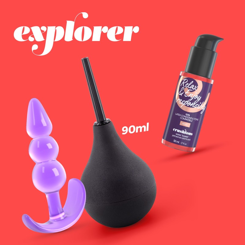 EXPLORER DUCHE ANAL 90ML COM LUBRIFICANTE ANAL 50ML E PLUG THE PLUNGER CRUSHIOUS EXPLORER DUCHE ANAL 90ML COM LUBRIFICANTE ANAL 50ML E PLUG THE PLUNGER CRUSHIOUS
