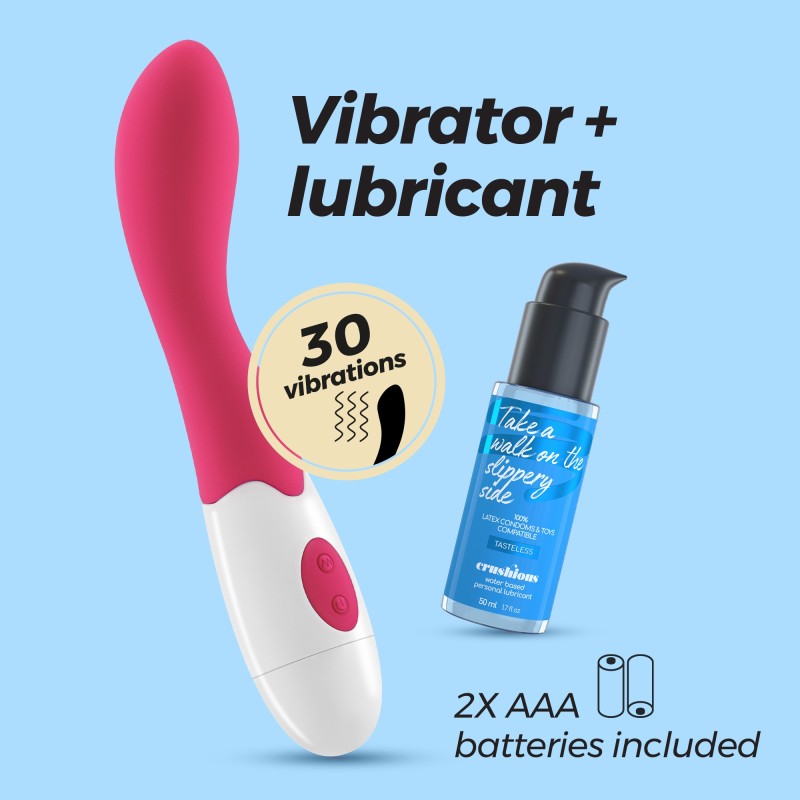 VIBRADOR TWIGLIE COM LUBRIFICANTE À BASE DE ÁGUA INCLUÍDO CRUSHIOUS VIBRADOR TWIGLIE COM LUBRIFICANTE À BASE DE ÁGUA INCLUÍDO CRUSHIOUS
