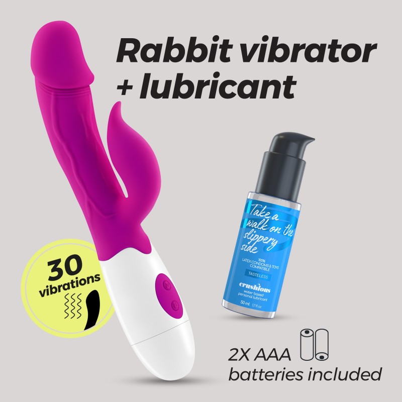VIBRADOR COM ESTIMULADOR DE CLITÓRIS MOCHI ROXO E LUBRIFICANTE À BASE DE ÁGUA INCLUÍDO CRUSHIOUS VIBRADOR COM ESTIMULADOR DE CLITÓRIS MOCHI ROXO E LUBRIFICANTE À BASE DE ÁGUA INCLUÍDO CRUSHIOUS