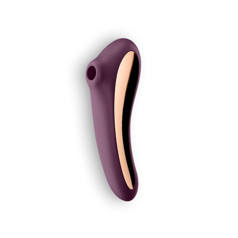 VIBRADOR DUAL KISS SATISFYER BORDEAUX VIBRADOR DUAL KISS SATISFYER BORDEAUX