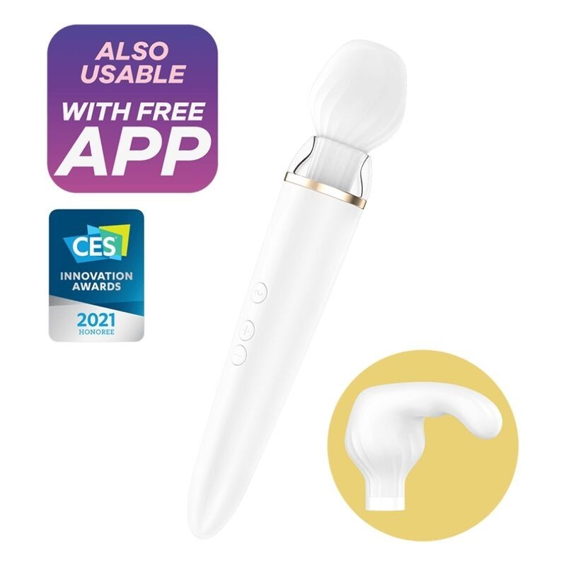 MASSAJADOR DOUBLE WAND-ER COM APP SATISFYER MASSAJADOR DOUBLE WAND-ER COM APP SATISFYER