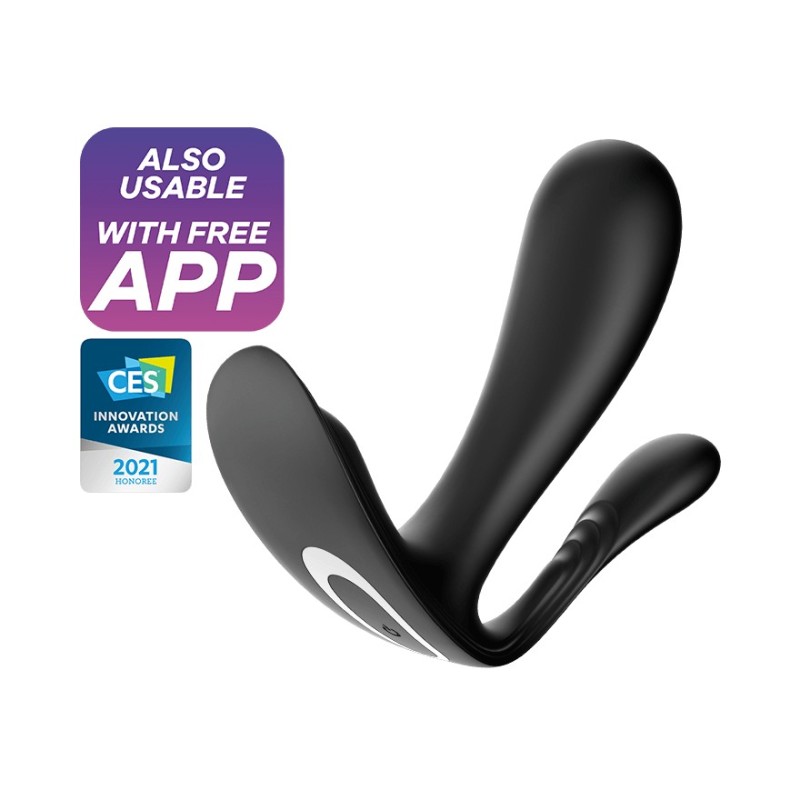ESTIMULADOR DO PONTO-G E ANAL TOP SECRET + COM APP SATISFYER PRETO ESTIMULADOR DO PONTO-G E ANAL TOP SECRET + COM APP SATISFYER PRETO