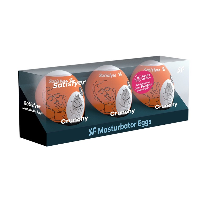 PACK DE 3 MASTURBADOR MASTURBATOR EGG CRUNCHY SATISFYER PACK DE 3 MASTURBADOR MASTURBATOR EGG CRUNCHY SATISFYER