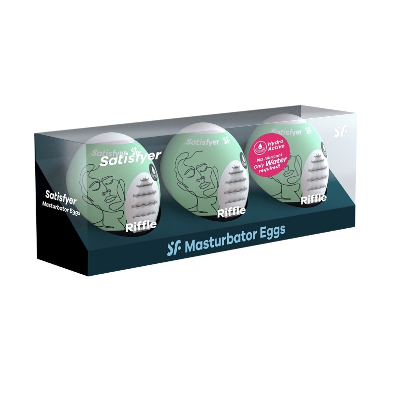 PACK DE 3 MASTURBADOR MASTURBATOR EGG RIFFLE SATISFYER PACK DE 3 MASTURBADOR MASTURBATOR EGG RIFFLE SATISFYER