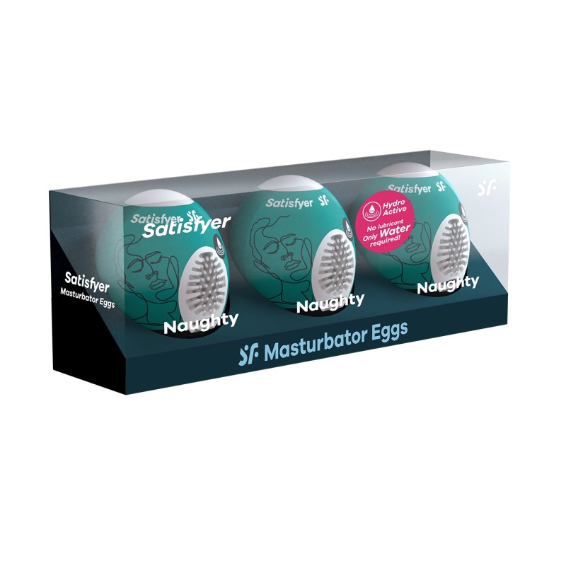 PACK DE 3 MASTURBADOR MASTURBATOR EGG NAUGHTY SATISFYER PACK DE 3 MASTURBADOR MASTURBATOR EGG NAUGHTY SATISFYER
