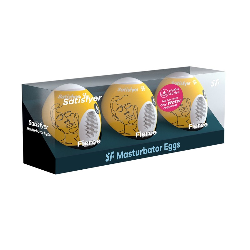 PACK DE 3 MASTURBADOR MASTURBATOR EGG FIERCE SATISFYER PACK DE 3 MASTURBADOR MASTURBATOR EGG FIERCE SATISFYER