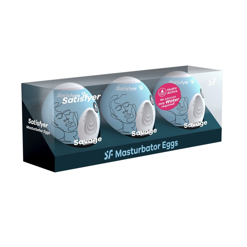 PACK DE 3 MASTURBADOR MASTURBATOR EGG SAVAGE SATISFYER PACK DE 3 MASTURBADOR MASTURBATOR EGG SAVAGE SATISFYER