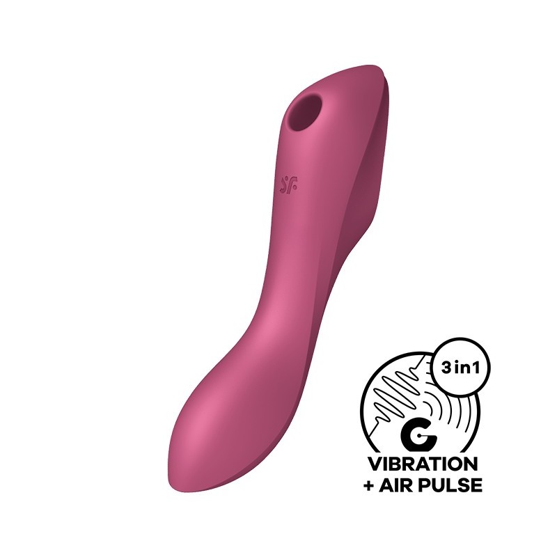VIBRADOR CURVY TRINITY 3 SATISFYER VERMELHO VIBRADOR CURVY TRINITY 3 SATISFYER VERMELHO