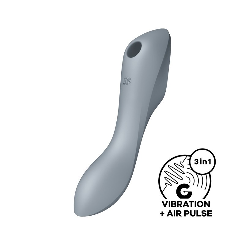 VIBRADOR CURVY TRINITY 3 SATISFYER CINZA VIBRADOR CURVY TRINITY 3 SATISFYER CINZA
