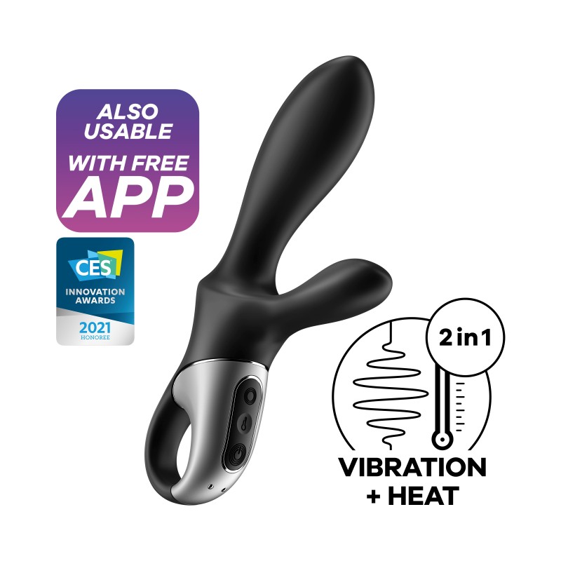 VIBRADOR HEAT CLIMAX + COM APP SATISFYER PRETO VIBRADOR HEAT CLIMAX + COM APP SATISFYER PRETO