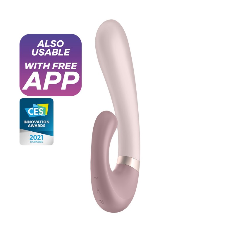 VIBRADOR HEAT WAVE COM APP SATISFYER ROSA VIBRADOR HEAT WAVE COM APP SATISFYER ROSA